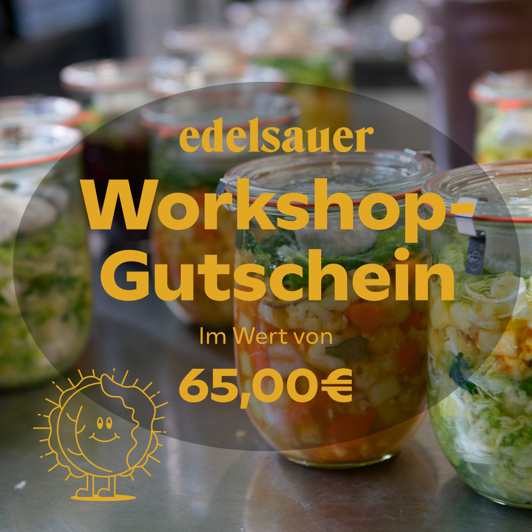 verschenke einen Gutschein für Workshop Gemüsefermentation, einen Kurs um Gemüse zu fermentieren