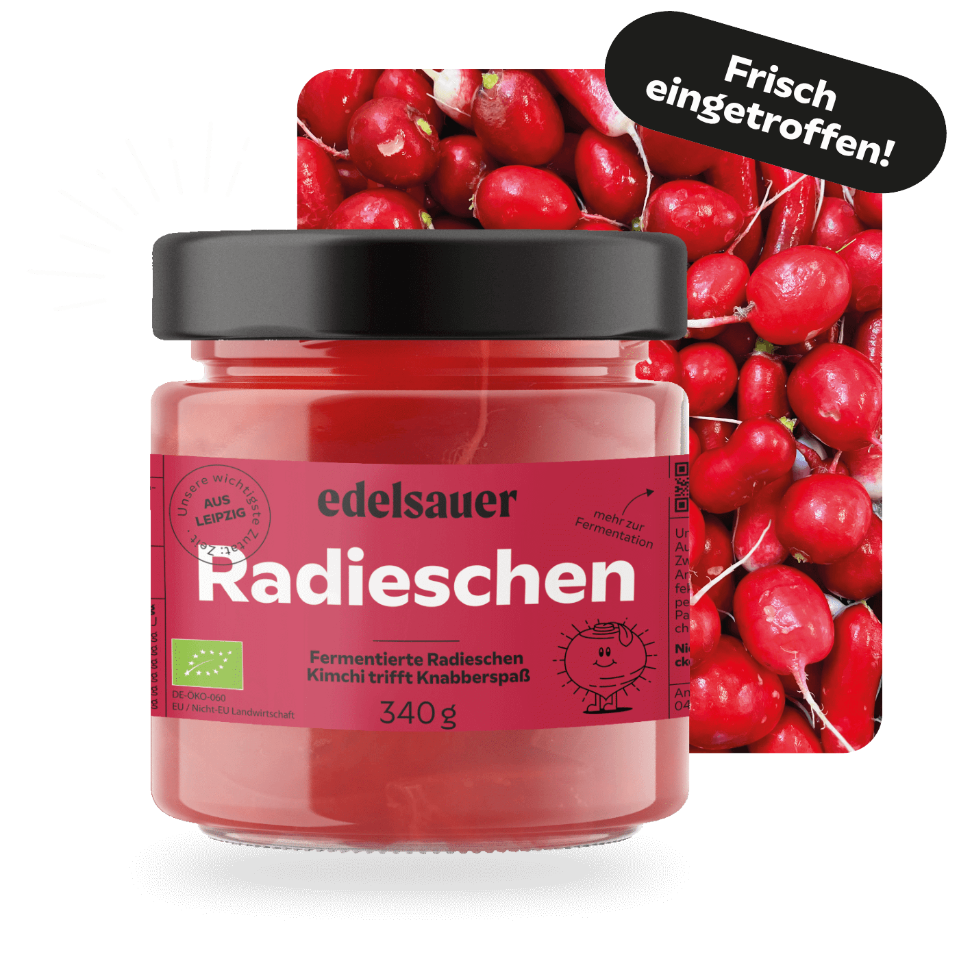 fermentierte Radieschen von edelsauer. Kimchi trifft Knabberspaß